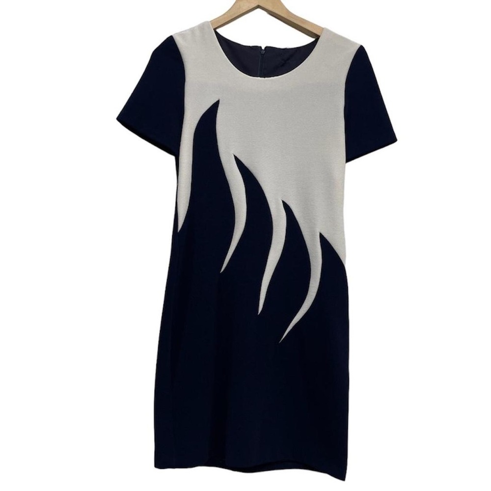 Joseph Ribkoff ‘blue flame’ knit dress • size medium